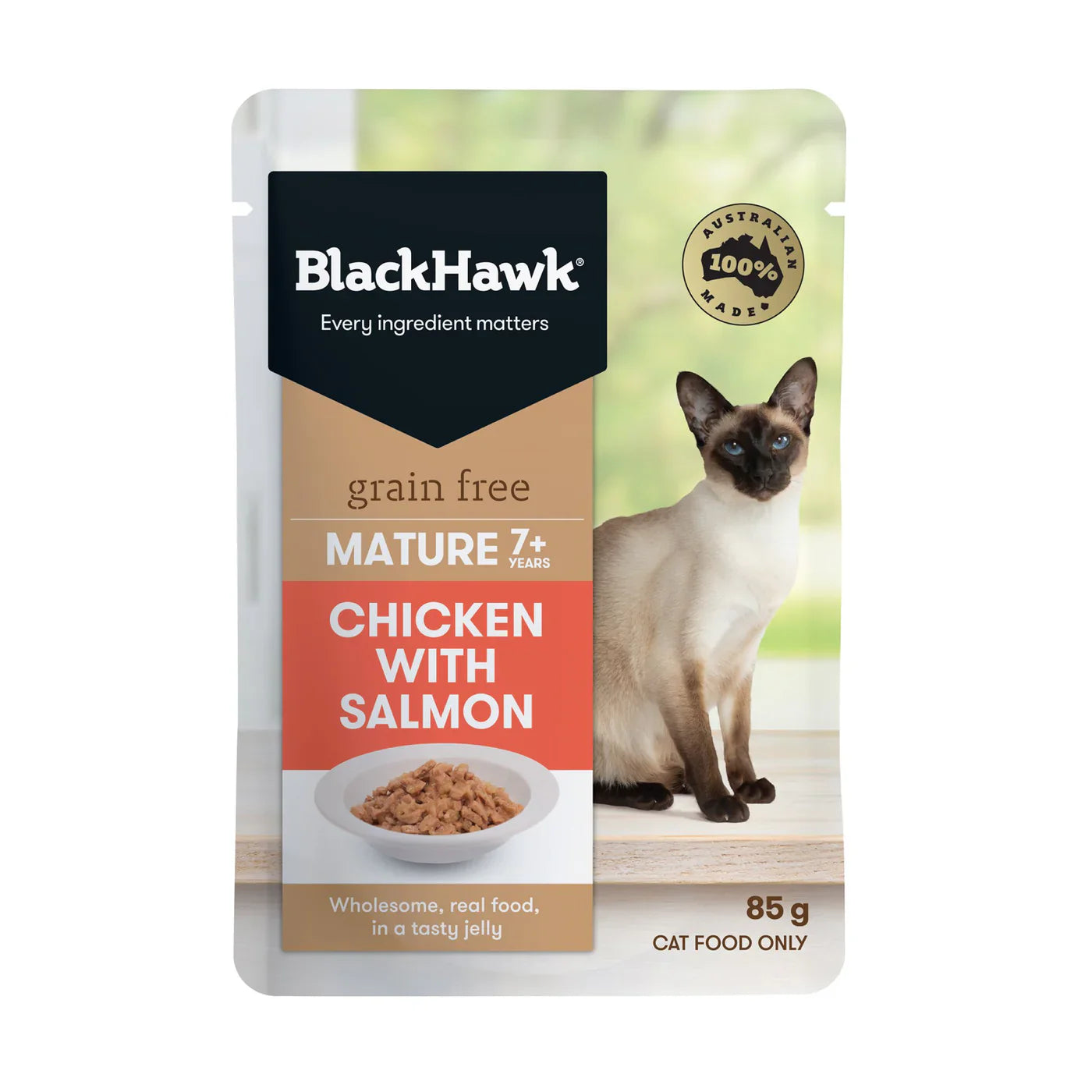 BLACKHAWK CAT MATURE CHICKEN WITH SALMON 12X85G