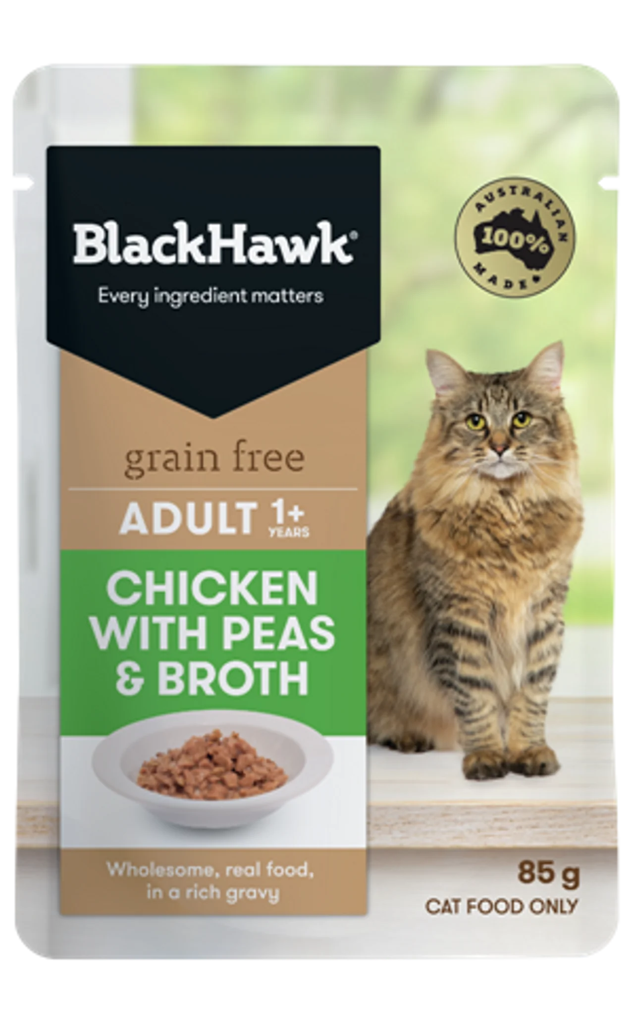 BLACKHAWK CAT CHICKEN WITH PEA GRAIN FREE 12X85G