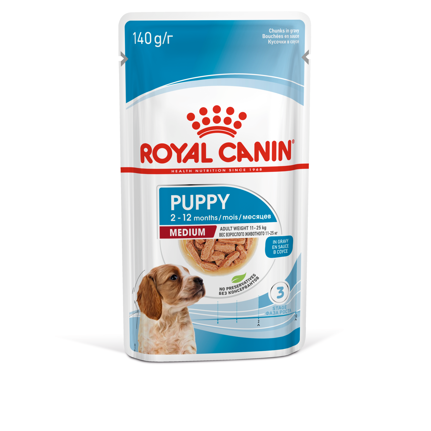 ROYAL CANIN PUPPY MEDIUM 11-25KG 10X140G