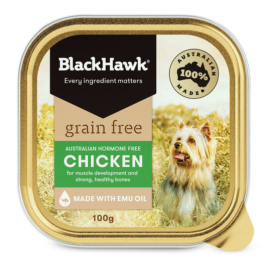 BLACK HAWK DOG CHICKEN GRAIN FREE 9X100G