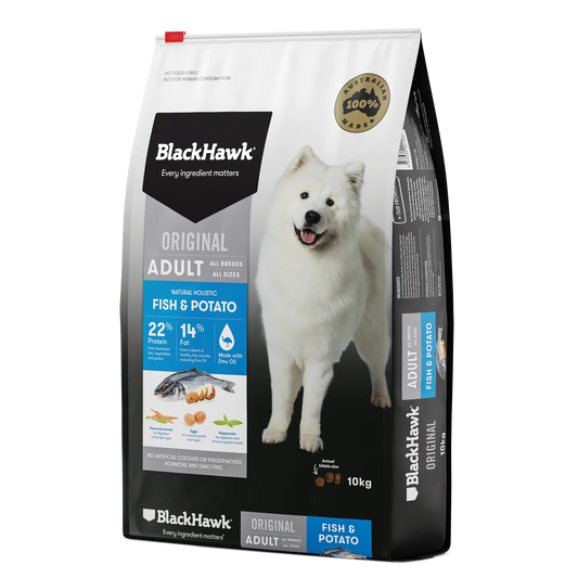 BLACK HAWK DOG FISH & POTATO 10KG