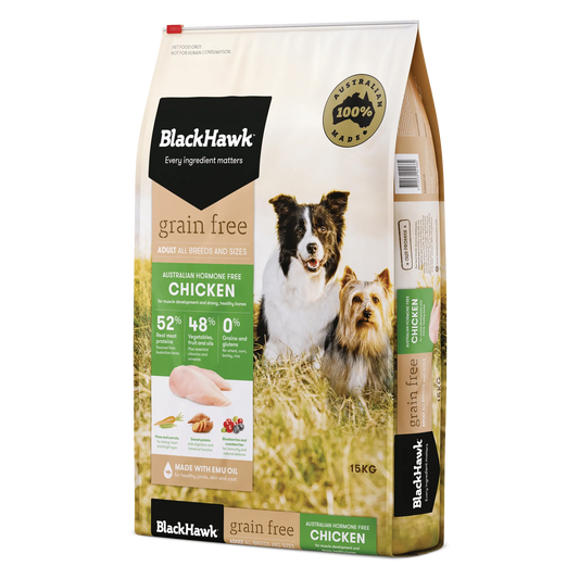 BLACK HAWK DOG CHICKEN GRAIN FREE 15KG