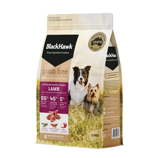BLACK HAWK DOG LAMB GRAIN FREE 2.5KG