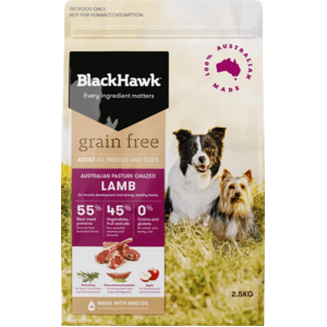 BLACK HAWK DOG LAMB GRAIN FREE 7KG