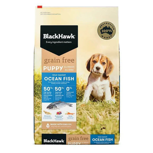 BLACK HAWK PUPPY OCEAN FISH GRAIN FREE 7KG