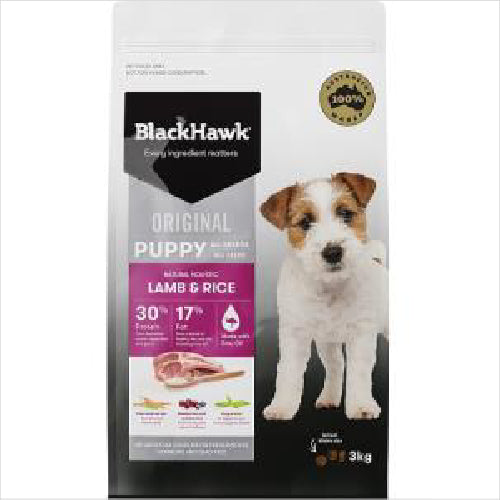 BLACK HAWK PUPPY LAMB & RICE 3KG