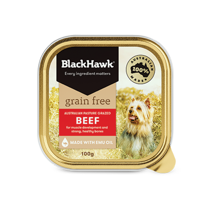 BLACK HAWK DOG BEEF GRAIN FREE 100G