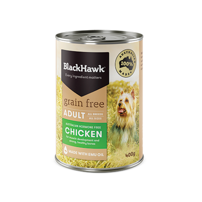 BLACK HAWK DOG CHICKEN GRAIN FREE 400G