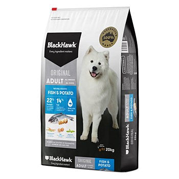 BLACK HAWK DOG FISH & POTATO 20KG
