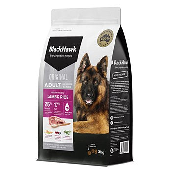 BLACK HAWK DOG LAMB & RICE 3KG