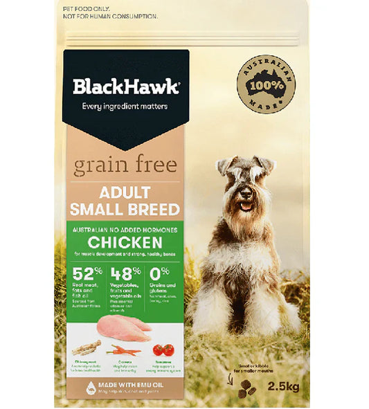 BLACK HAWK SMALL BREED CHICKEN GRAIN FREE 2.5KG