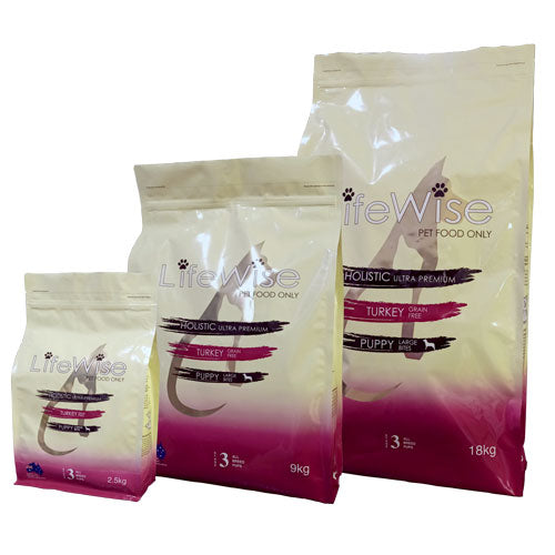 LIFEWISE DOG PUPPY GRAIN FREE TURKEY LARGE BITE 2.5KG