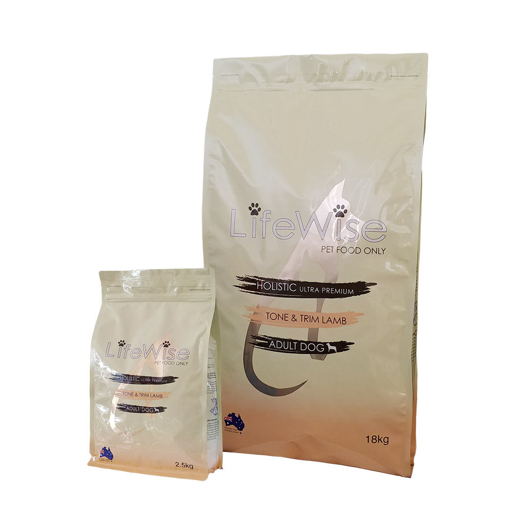 LIFEWISE DOG ADULT TONE & TRIM LAMB 18KG