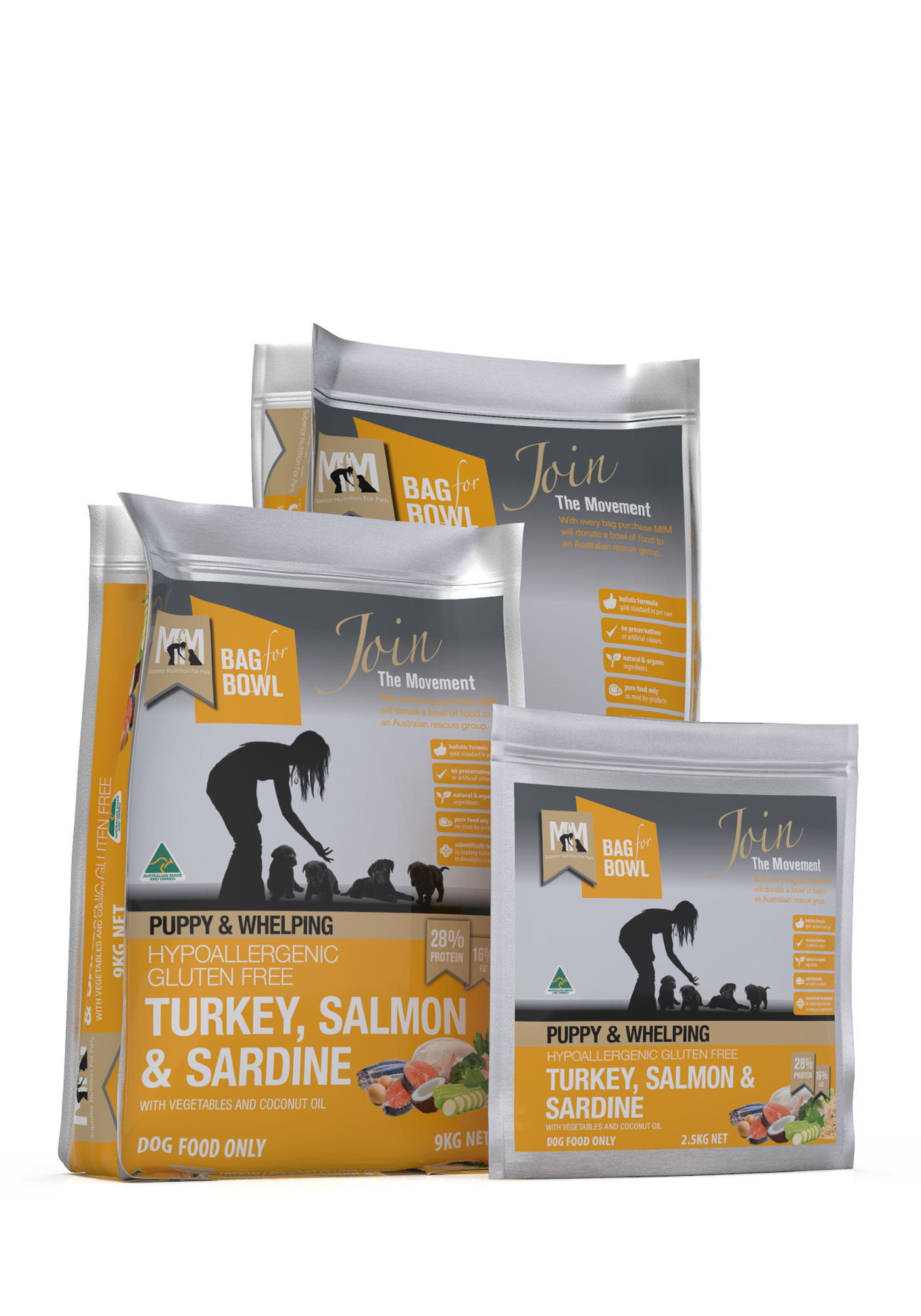 MEALS FOR MUTTS TURKEY, SALMON & SARDINE 2.5KG