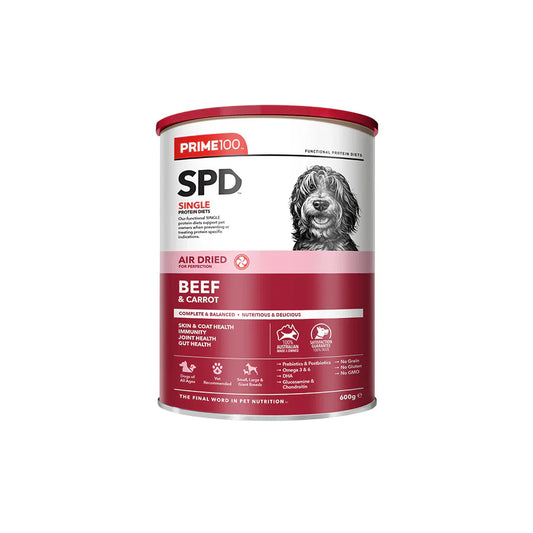 PRIME 100 SPD AIR DRIED BEEF & CARROT 600G