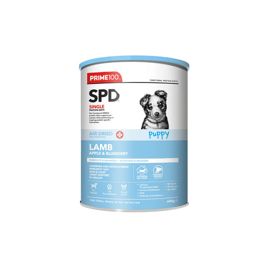 PRIME 100 SPD AIR DRIED LAMB & APPLE BLEBERRY PUPPY 600G