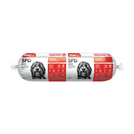 PRIME 100 DUCK & SWEET POTATO ROLL 2KG