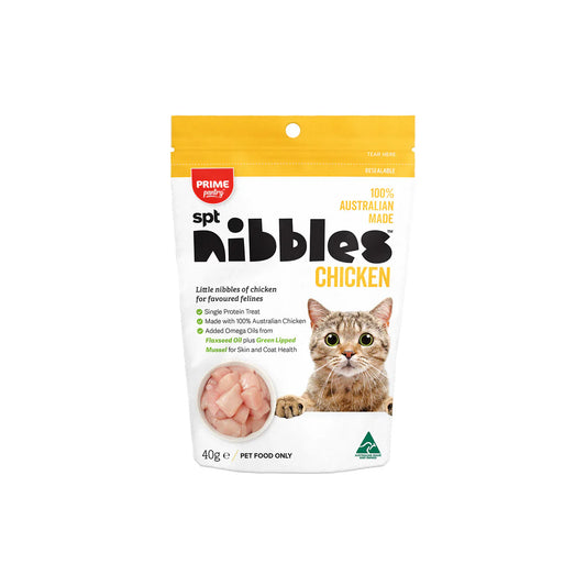 PRIME 100 CAT SPT NIBBLES CHICKEN TREATS 40G