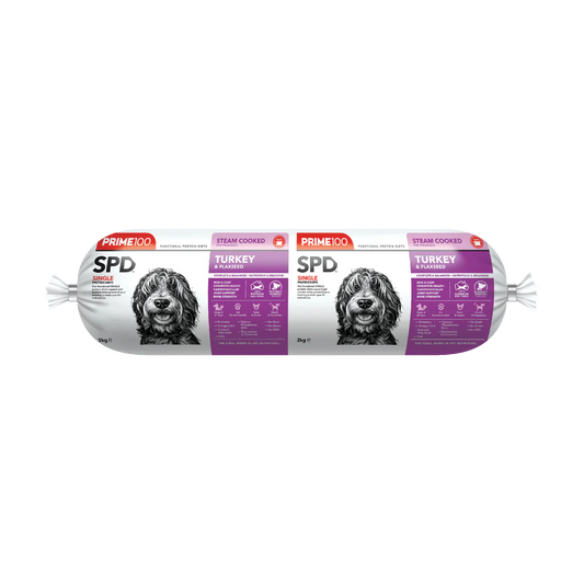 PRIME 100 TURKEY & FLAXSEED ROLL 2KG